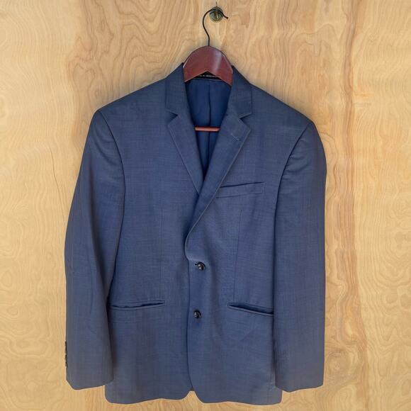 Perry Ellis Portfolio Blazer Wool Blend 36R Slim Fit Sports Jacket 2 Button - Picture 1 of 8